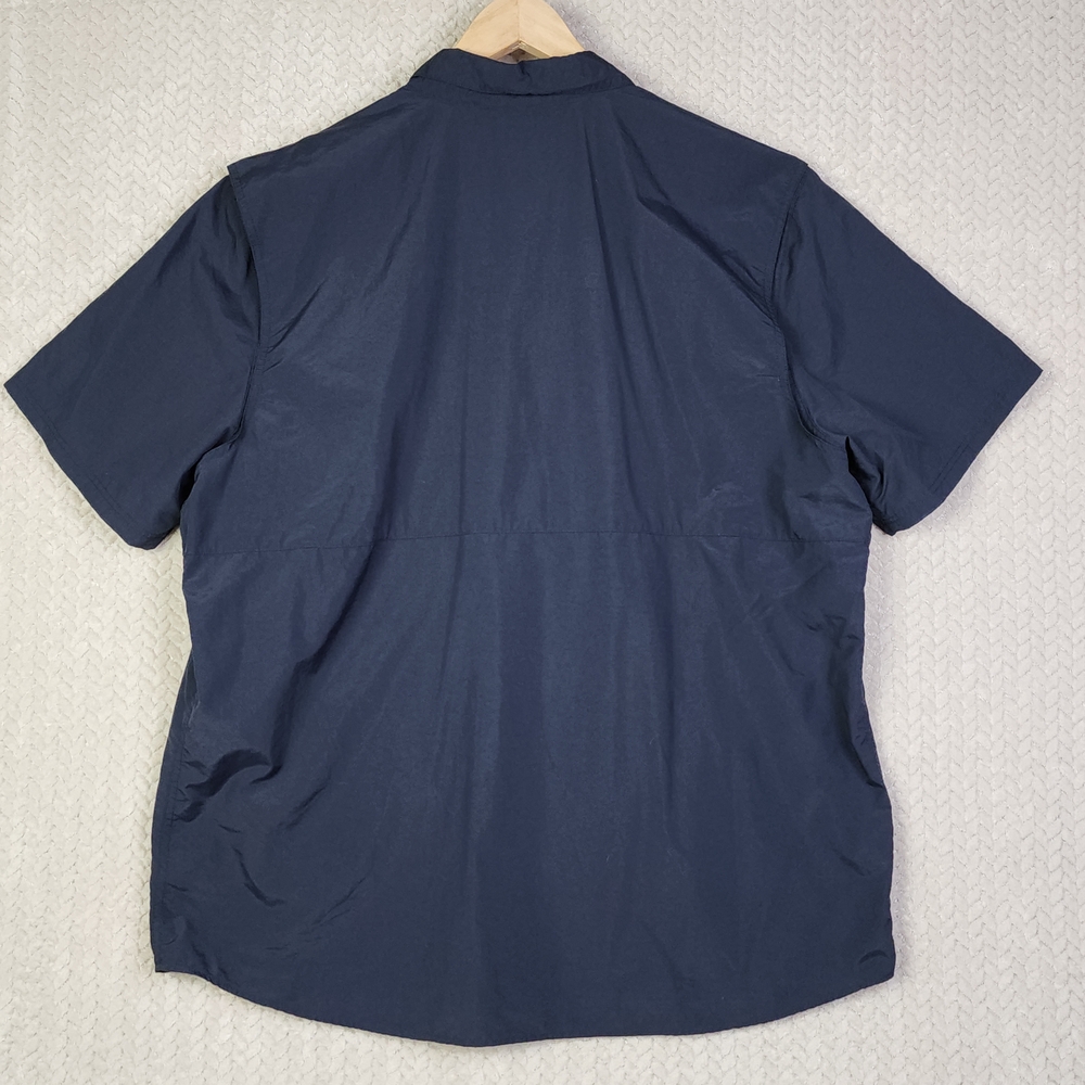 Wrangler Regular Fit Vented Black Short Sleeve Button Down Mens 3XL - Picture 2 of 9